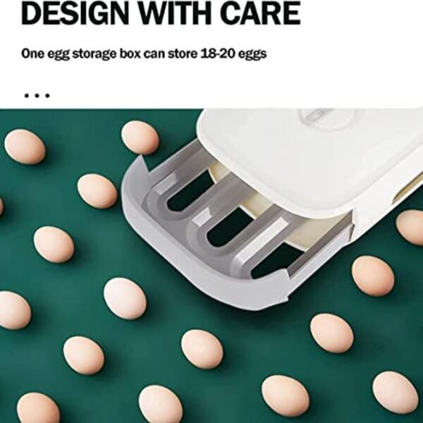 04_ffdde48a-f320-4a24-a36b-e5b04954beca.jpg Plastic Egg Storage Box Drawer Style Fridge Organizer Tray (1 Pc)