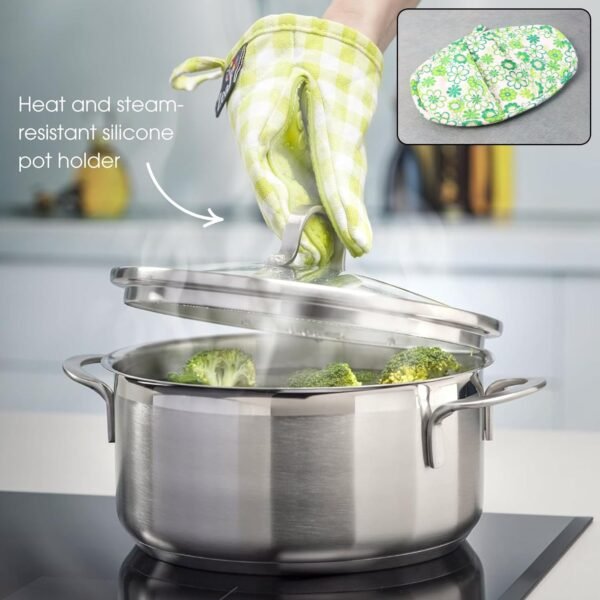 Premium Heat-Resistant Kitchen Cooking Hand Glove with Silicone Grip (1 Pc)