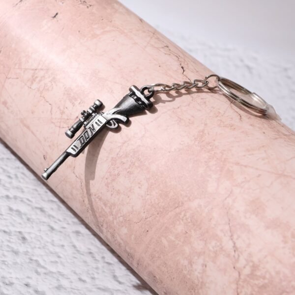 Premium Metal Rifle Gun Shape Keychain (1 Pc)