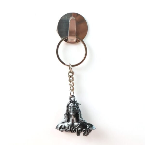 Lord Shiva & Adiyogi Metal Keychain Set (2 Pc Mix Design