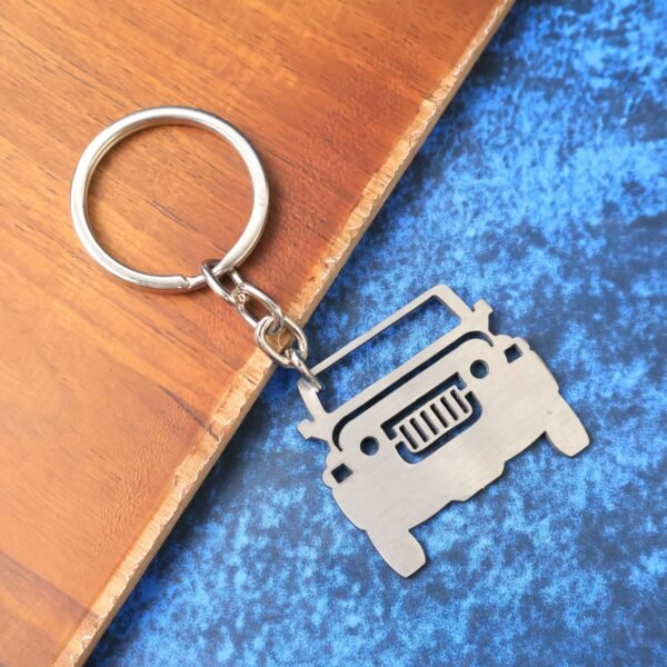 Stylish Metal Jeep Shape Keychain (1 Pc)