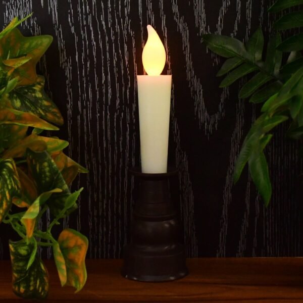 Premium LED Flameless Candle with Holder (1 Pc)
