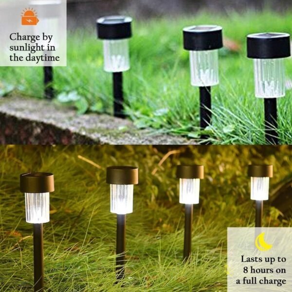 Solar Powered Garden Pathway Lights (10 Pc / Set)