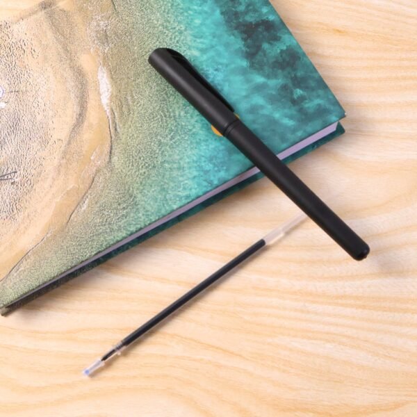 04_pen_05e99cac-61cb-4058-9be0-78a050686aec.jpg Refillable Black Marker Pen with Extra Ink Refills 20 pieces (1 Set)