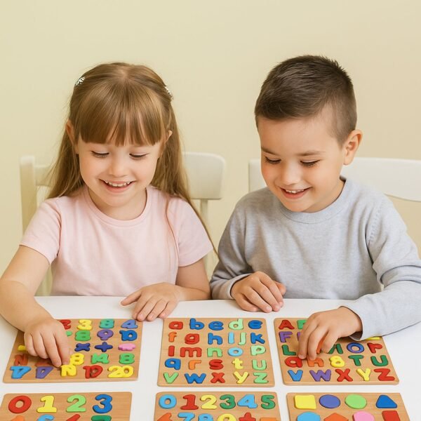 Wooden Learning Puzzle Board - (Mix  Design / 1 Pc)