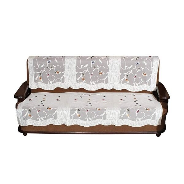 Elegant Floral Sofa Protector Runner - (1 Pc / 139x28 Inch)