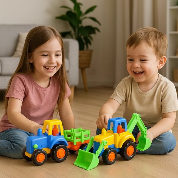 04_vehicles-toys_c7994eb1-a935-4d3f-a8e3-1658190894e4.jpg Funwoods Itsy Bitsy Construction Vehicle Toy Set for Kids - (8 Pc)