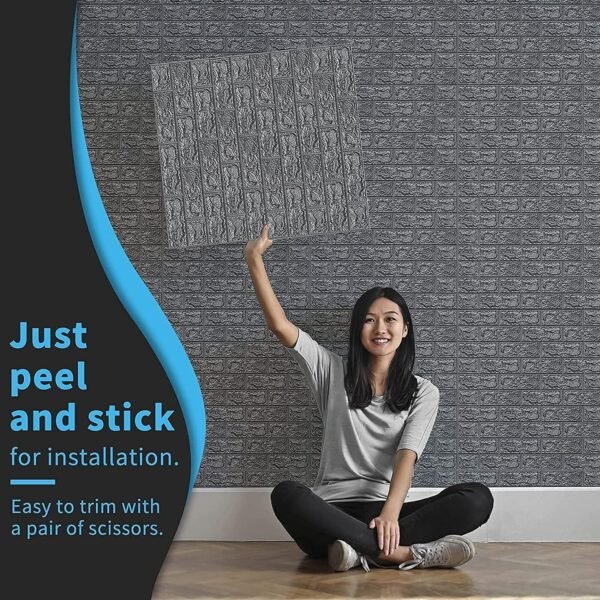 Wallpaper 3D Foam Wallpaper Sticker Panels (76 x 70 Cm / 1 Pc)