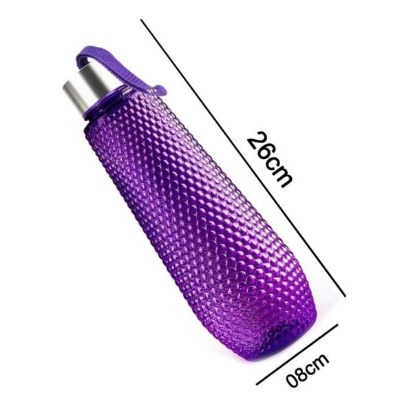 Plastic Fridge Water Bottle Set With Steel Finish Cap (3 Pieces 1 litre)