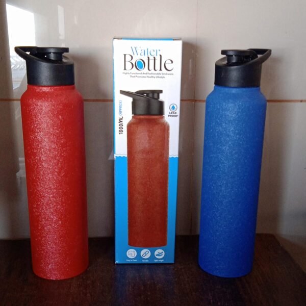 04fab13b-7753-473d-8370-cd50f20a656e.jpg Stainless Steel Water Bottle, Fridge Water Bottle (1000ML / Mix Colour / 1 Pc)
