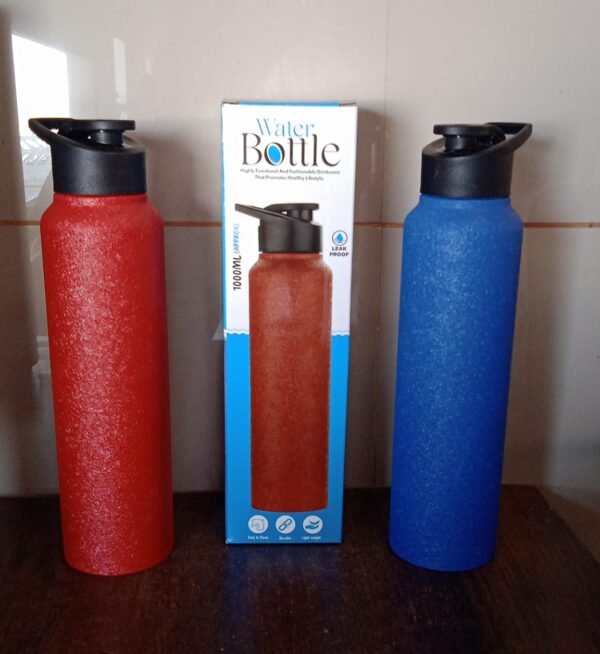 04fab13b-7753-473d-8370-cd50f20a656e.jpg Stainless Steel Water Bottle, Fridge Water Bottle (1000ML / Mix Colour / 1 Pc)