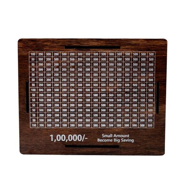 05-money-box.jpg Big Wooden Savings Challenge Money Bank / Piggy Bank - (1 Pc)