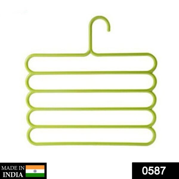 5 in 1 Multipurpose Plastic Hanger, Assorted (5-Layer)