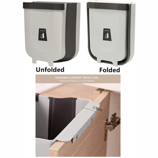 05_02179ec7-6a35-4dc8-8cc6-6b581fb30eb7.jpg Hanging Trash Can for Kitchen Cabinet Door, Hanging Trash Holder for Bathroom Office