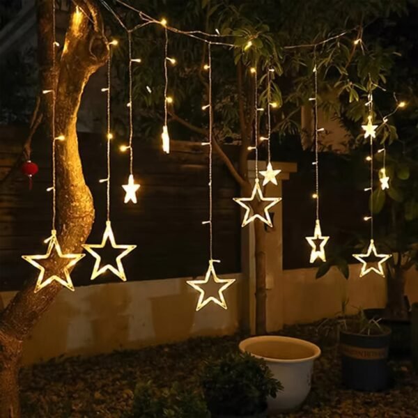 05_02f419dc-5c83-43f9-8e49-f1141c80491e.jpg LED Curtain String Lights LED Christmas Light Indoor and Outdoor Light (Warm White / With Box)