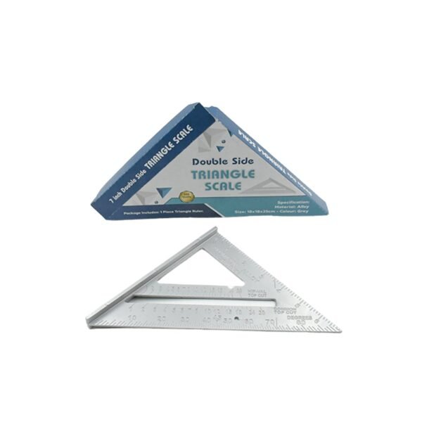 05_0563b8bb-97b8-4561-b115-6b0eee6044c1.jpg Double-Sided 45° Triangle Ruler – 7-Inch Aluminum Alloy Rafter Square for Home Use