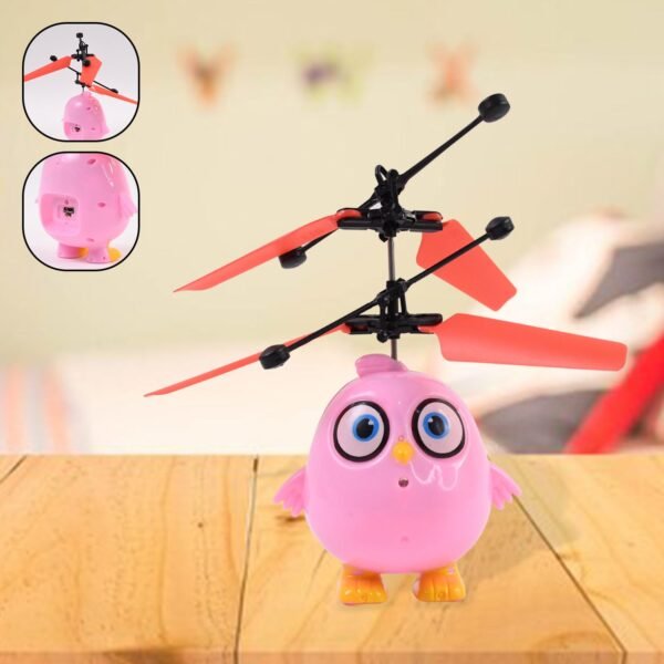 Electroplay Flying Bird RC Toy with LED & Remote Control – Pink Owl Design (1 Set)