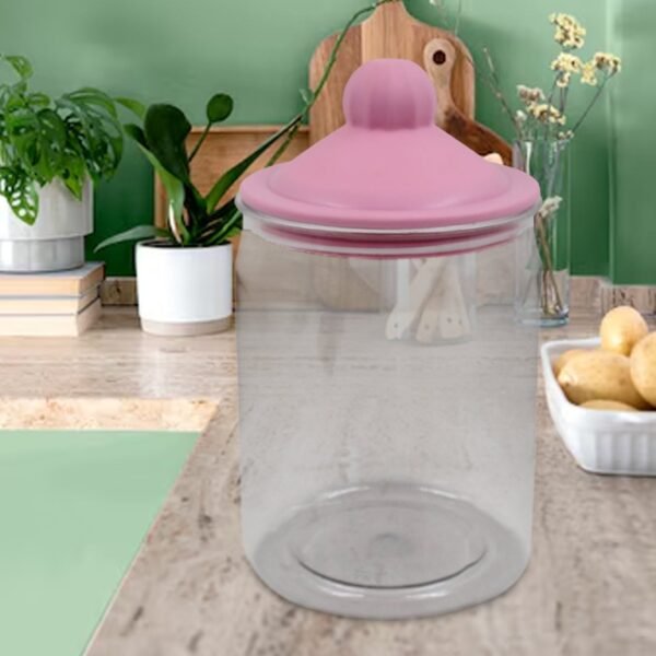Transparent Kitchen Plastic Container/ Jar Set (2 Pcs Set / 1100 ML Approx)