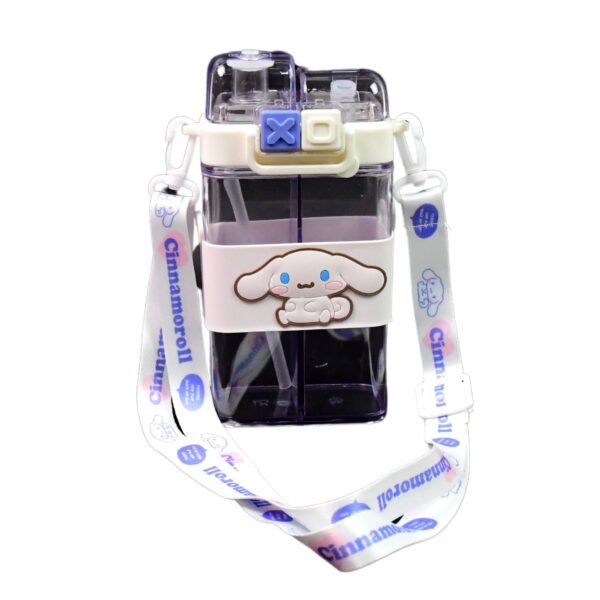 05_0874ab35-c16a-429d-b1ea-fb1cfba1ff3d.jpg 2in1 Dual Compartment Water Bottle with Straw and Adjustable Shoulder Straps (1 Pc / Multi color)