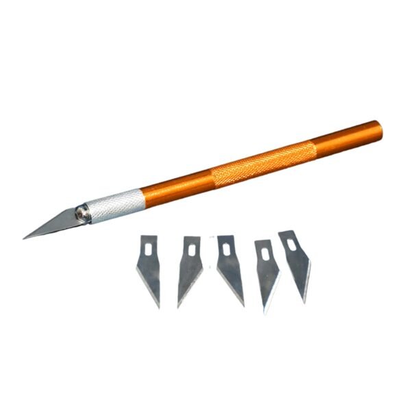 Precision Electronic Spices Cutting Knife with 5 Extra Sharp Blades (1 Set)