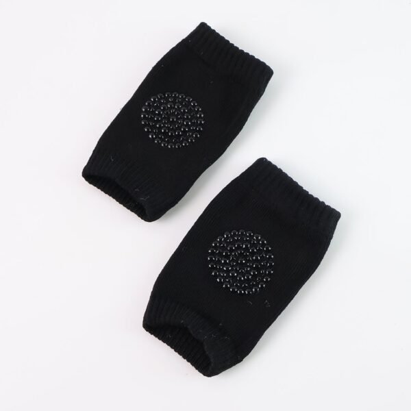 Black Toddler Wool Knit Leg Warmer (Knee Guard)