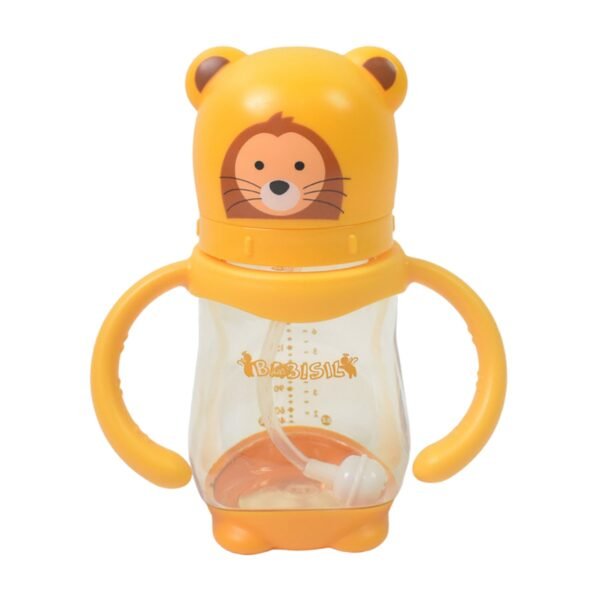05_0faeef2f-a9f0-4b41-8286-cd62ccf1ed2a.jpg Baby Feeding Bottle with Handles & Straw (Mix Design, Size & Color / 1 Pc)