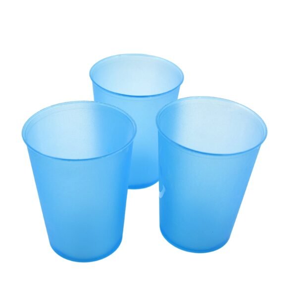 Reusable Plastic Drinking Tumblers - 4-Piece Transparent Water Cup Set