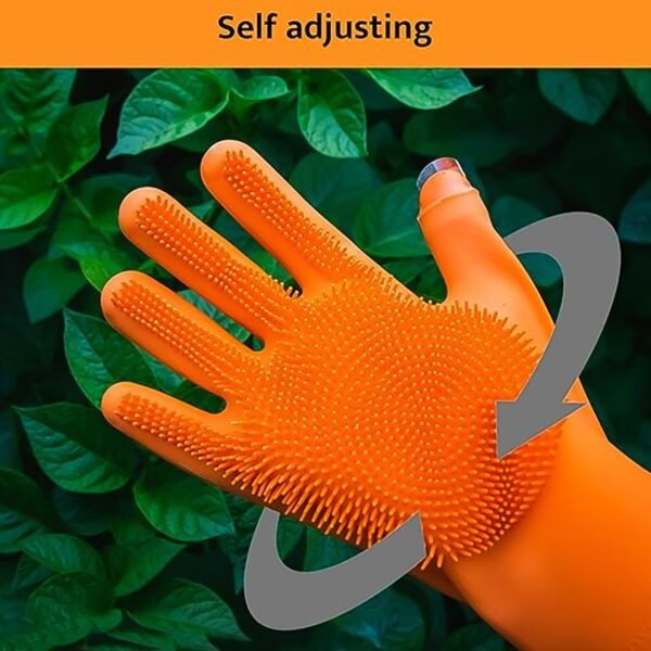 Silicone Glove with Multi Function Blade for Cutting Cleaning Vegetables 1 Pc