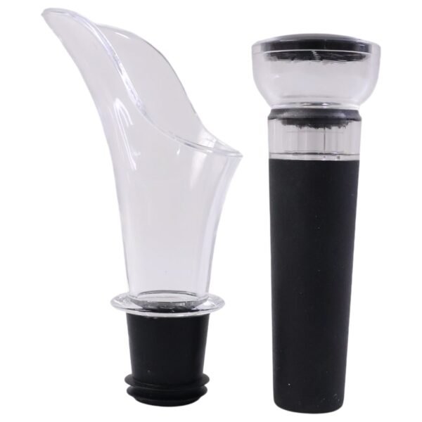 Premium Wine Poorer and Vacuum Bottle Stopper Set (2 Pc)