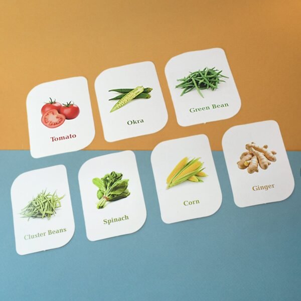 Kidkraft 32-Piece Educational Vegetable Flash Cards Set
