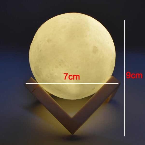 3D Moon Lamp with Color Changing Sensor Touch & Crystal Ball Stand