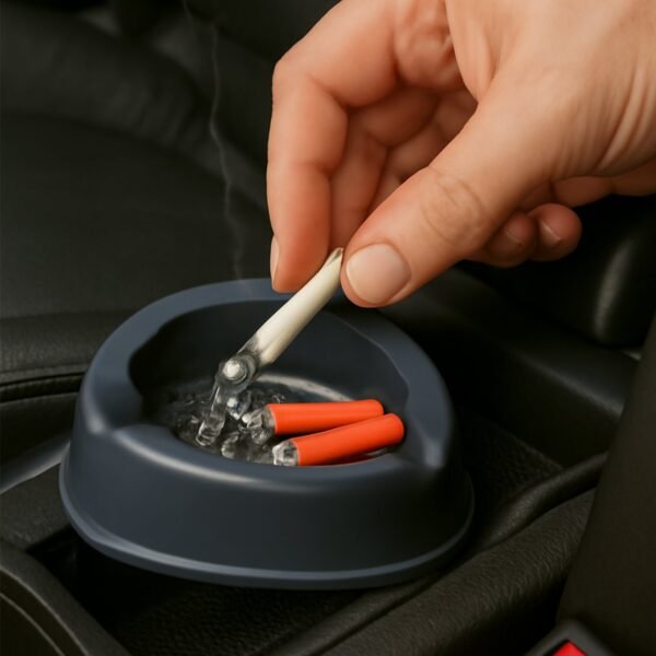 Oblivion Durable Plastic Ashtray Wide Bowl and Triple Cigarette Holder Slots (1 pc)