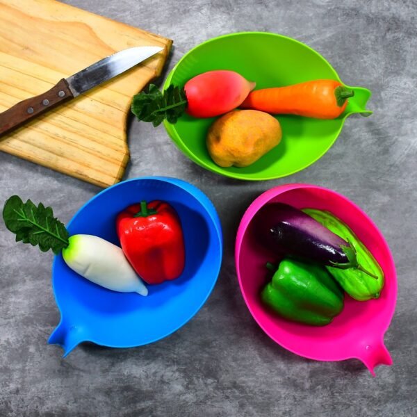 Plastic Rice Bowl / Food Strainer Thick Drain Basket (set of 3pcs)