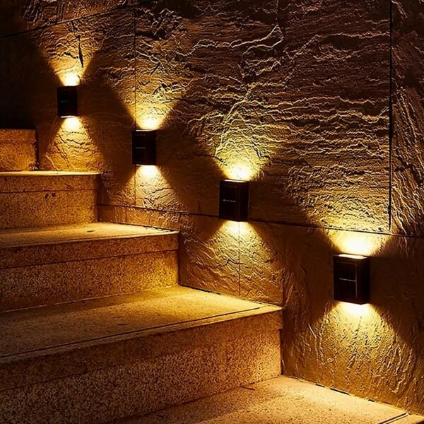 Solar Wall Lights Small Fence Lights Solar Powered Up Down LED Porch Light  (1 Pc)