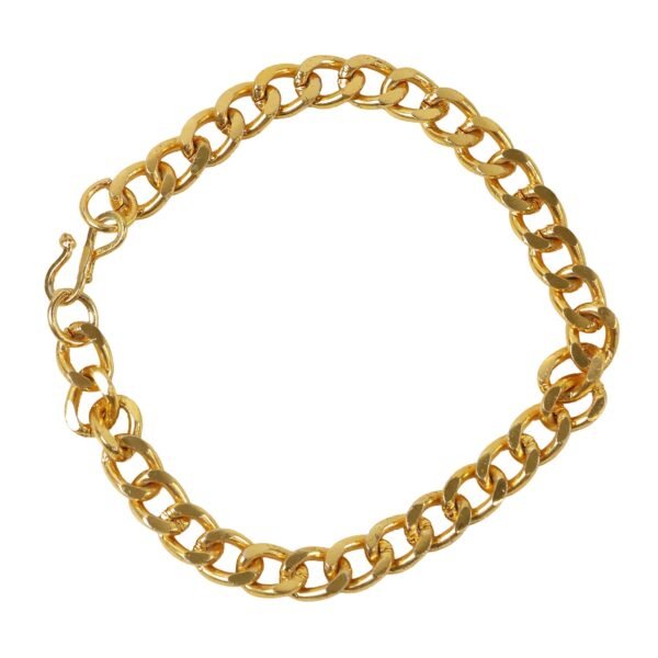 Stylish Gold-Plated Chain Bracelet for Men & Women - (1 Pc)