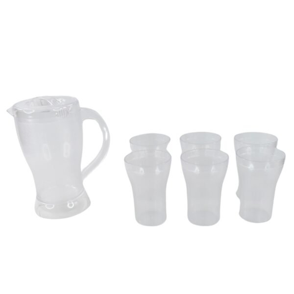 Apex Unbreakable Lemon Jug Set with 6 Glasses – 1200ML Jug + 300ML Glasses Approx