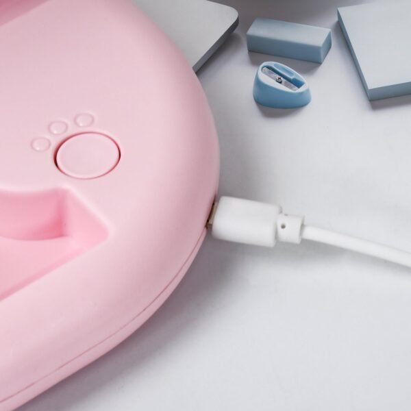 USB Rechargeable Portable Fan with LED Light – Heavy-Duty Foldable Fan