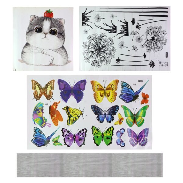 Decorative Mixed Design Wallpaper Stickers Set (1 Pc)