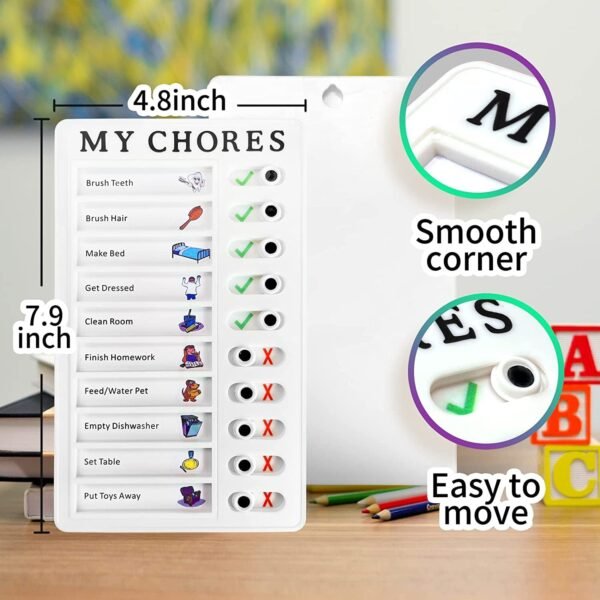 Portable Chores Note Board – Home Management Planning Memo Board (20×12 cm)