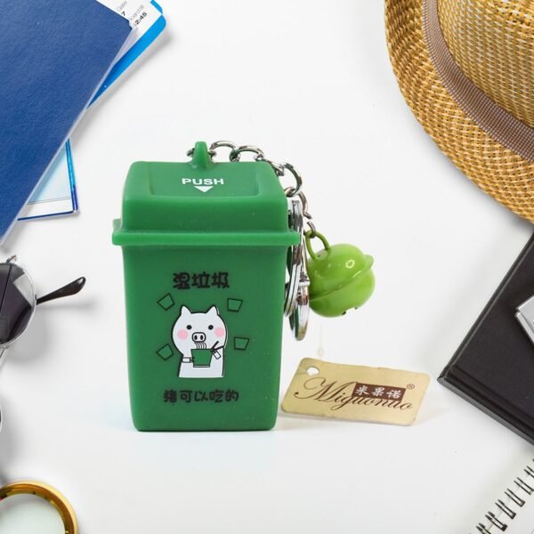 Trash Can Keychain Recycle Can Keyring Novelty Keychain