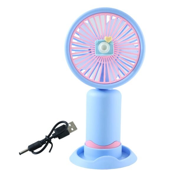 Dual-Use Rechargeable Mini Handheld & Table Fan (1 Pc)