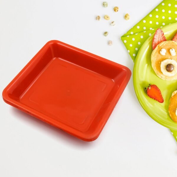 05_50956d3e-d6b2-45da-b384-b887e9d155a8.jpg Square Plastic Halwa Dinner Plate Snacks Tray Set for Home Office 3 Pcs