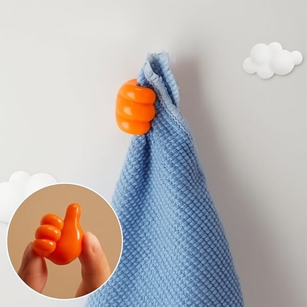 05_526b64ff-6f0e-4519-9fb6-87adcadd784b.jpg Orange Multifunctional Multi functional Hand Shape Wall Clip Hanger Keys Cable Holder