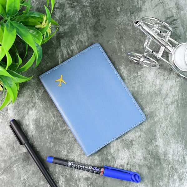 Premium PU Leather Passport Holder with Card Slots (1 Pc)