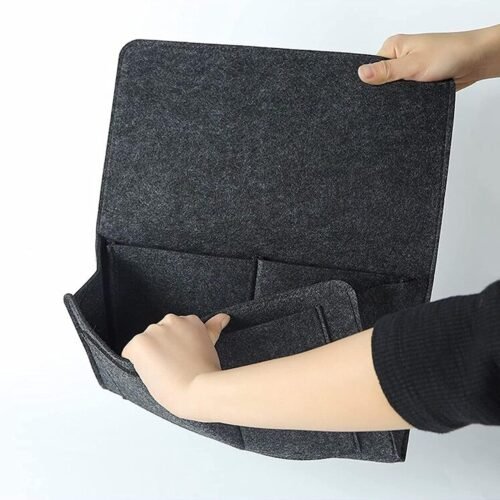 05_5b1dd2ef-cc83-4c0d-8d58-e0542ddedf77.jpg Flat Bedside Caddy, Bed Side Pocket Storage Organizer Bag with 5 Pockets (1 Pc)