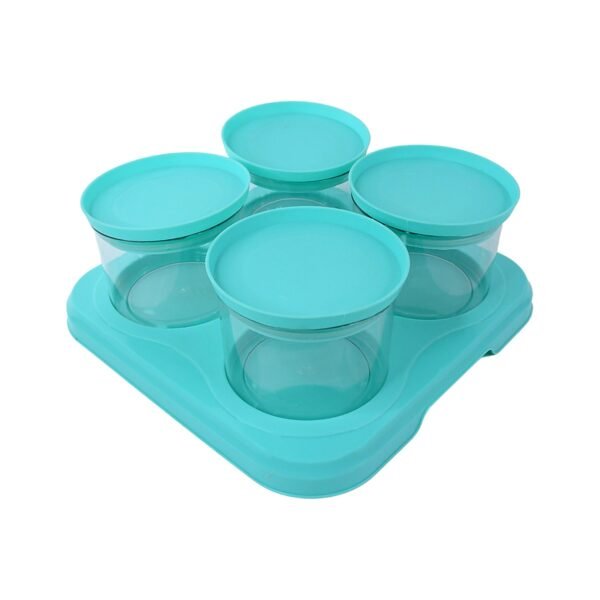 Airtight Container Jar 4 Pc Set with Tray for Kitchen