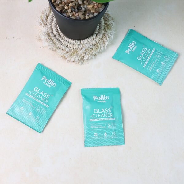 Pollic Kadam Concentrated Glass & Mirror Cleaner Refill Kit Reusable Spray Bottle