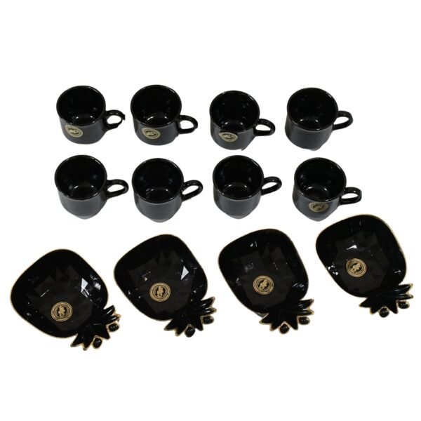 Pine Junction Ceramic Tea / cups / Mug Set Pineapple Shape Serving Bowl (12 Pcs set)