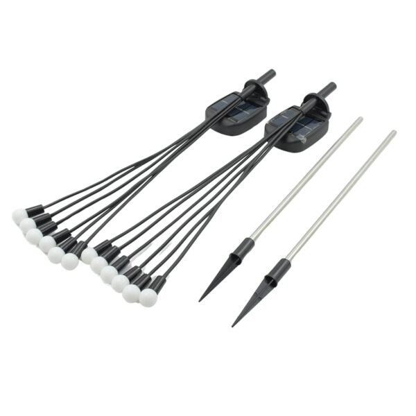 Solar Firefly Lights for Garden Decor (2 Pc, 12 LED Warm)