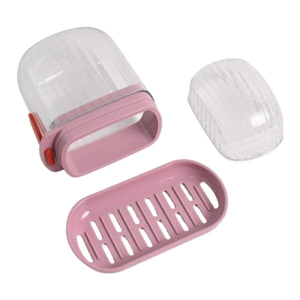 Multipurpose Plastic Soap Dish with Transparent Dust-Proof Lid, Sabudani (1 Pc)